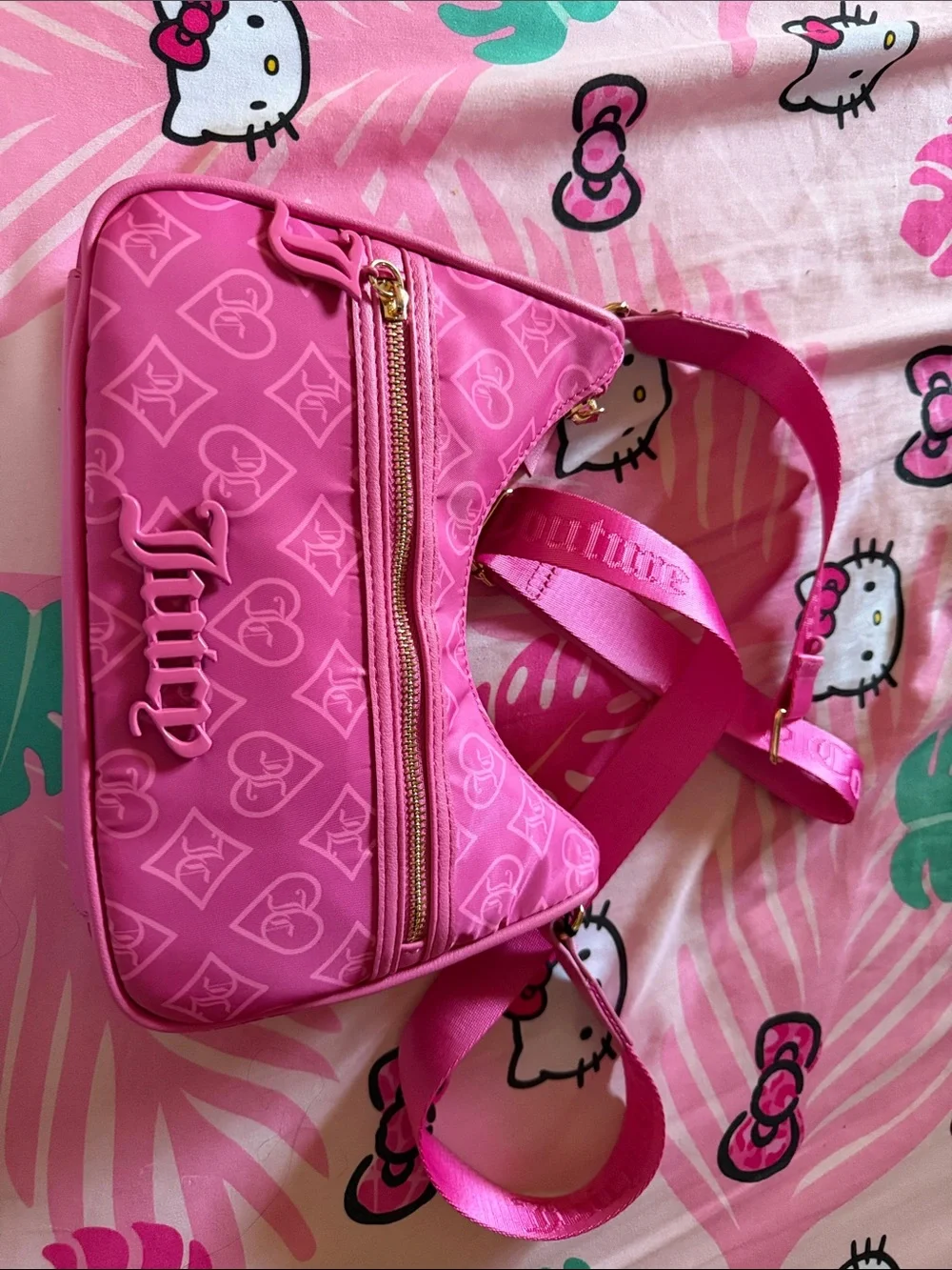 Juicy Couture Hot Pink Logo Crossbody Bag for Kids
